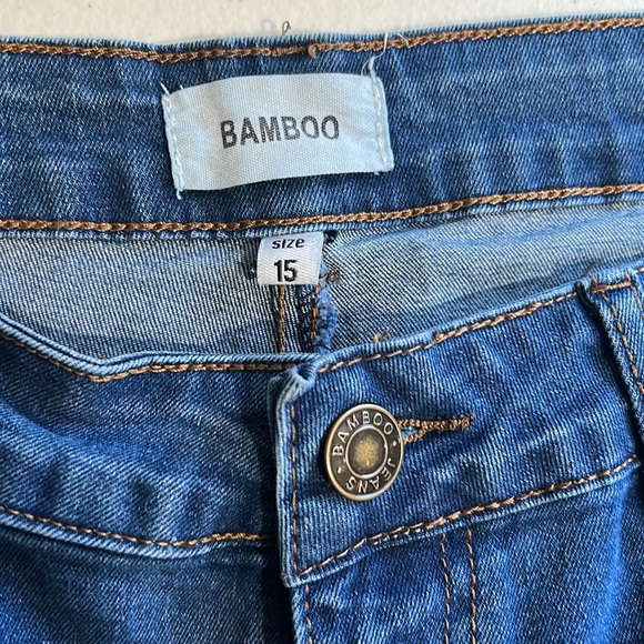 BAMBOO, Flared Leg Blue Jeans With Side Slits, Size 15 - Picture 3 of 8